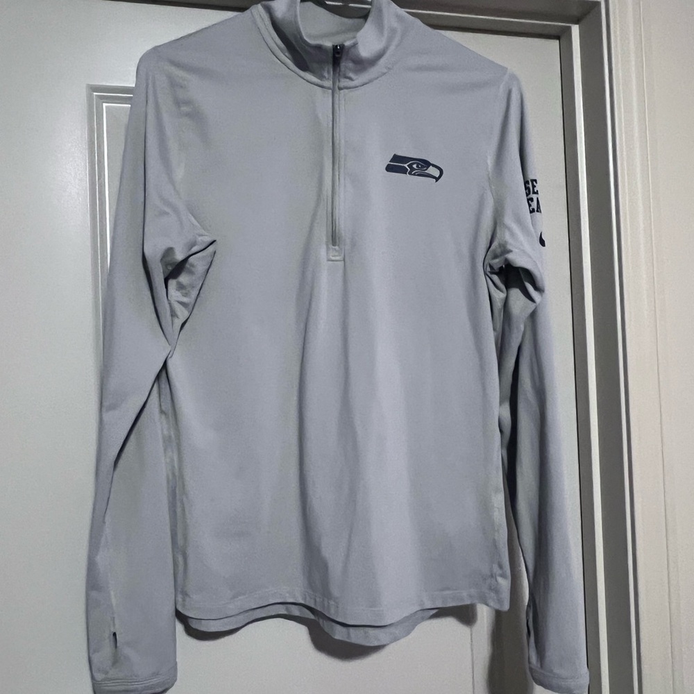 NFL Gray and Blue Quarter-Zip Pullover